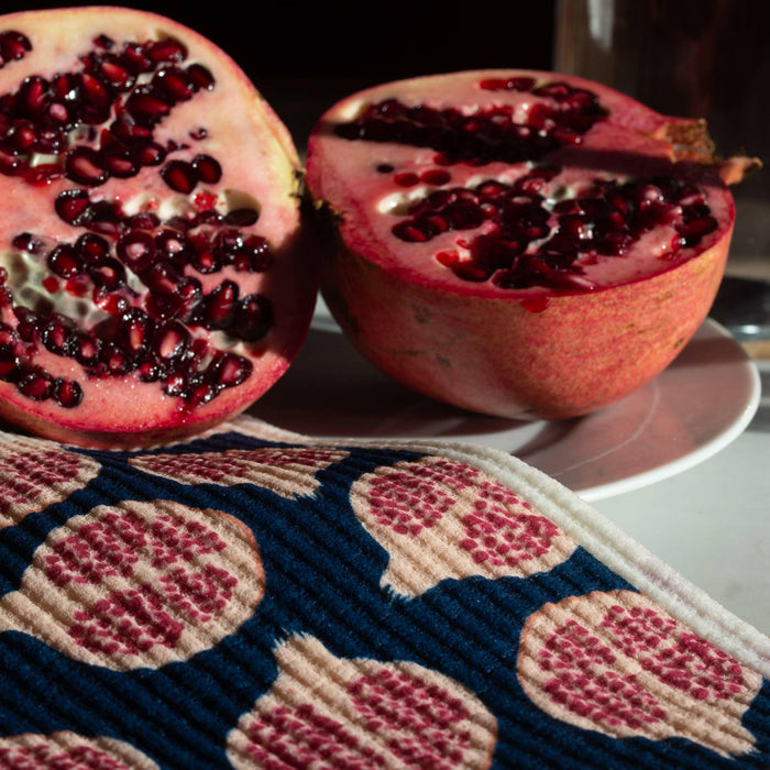 Bespoke Provisions - Pomegranates Swedish Dishcloth.