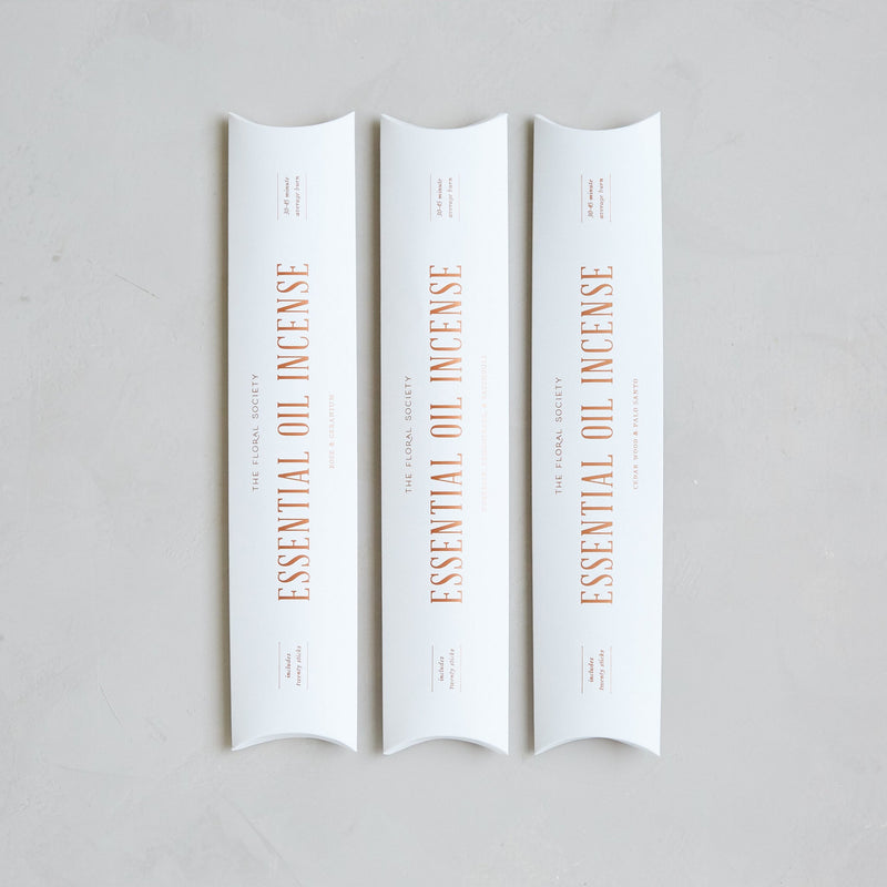 The Floral Society | Essential Oil Incense, Tuberose Lemongrass & Patchouli
