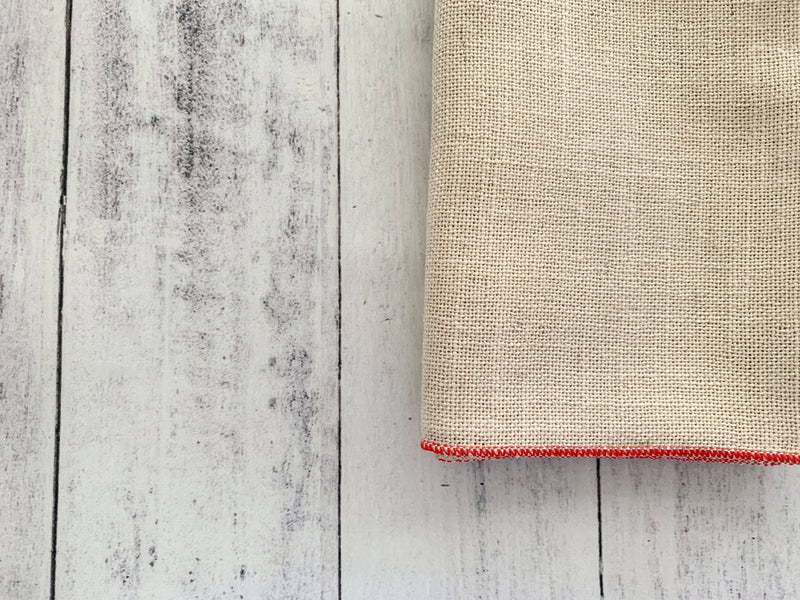 Dot and Army | Oatmeal Napkins with Colorful Edging - Orange