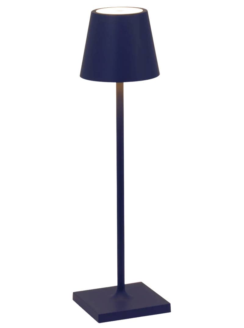 Zafferano America - Poldina Pro Micro Cordless Lamp: White, featuring a sleek design with a touch dimmable LED and rechargeable battery, ideal for versatile lighting needs.