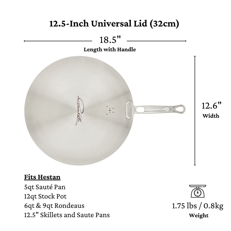 Hestan | Commercial Clad Stainless Steel Universal Lids, 12.5 Inches