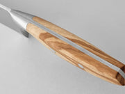 Wüsthof | Amici 6 Chef's Knife featuring a close-up of the blade and wooden handle, ideal for precision in culinary tasks at Athens Cooks.