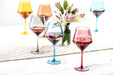 Shatterproof Tritan Outdoor Multi-Colored Wine Glasses.