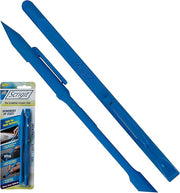 Scrigit Scraper Tool, Set of 2, a versatile cleaning tool ideal for removing grime and labels from various surfaces, showcased with packaging.