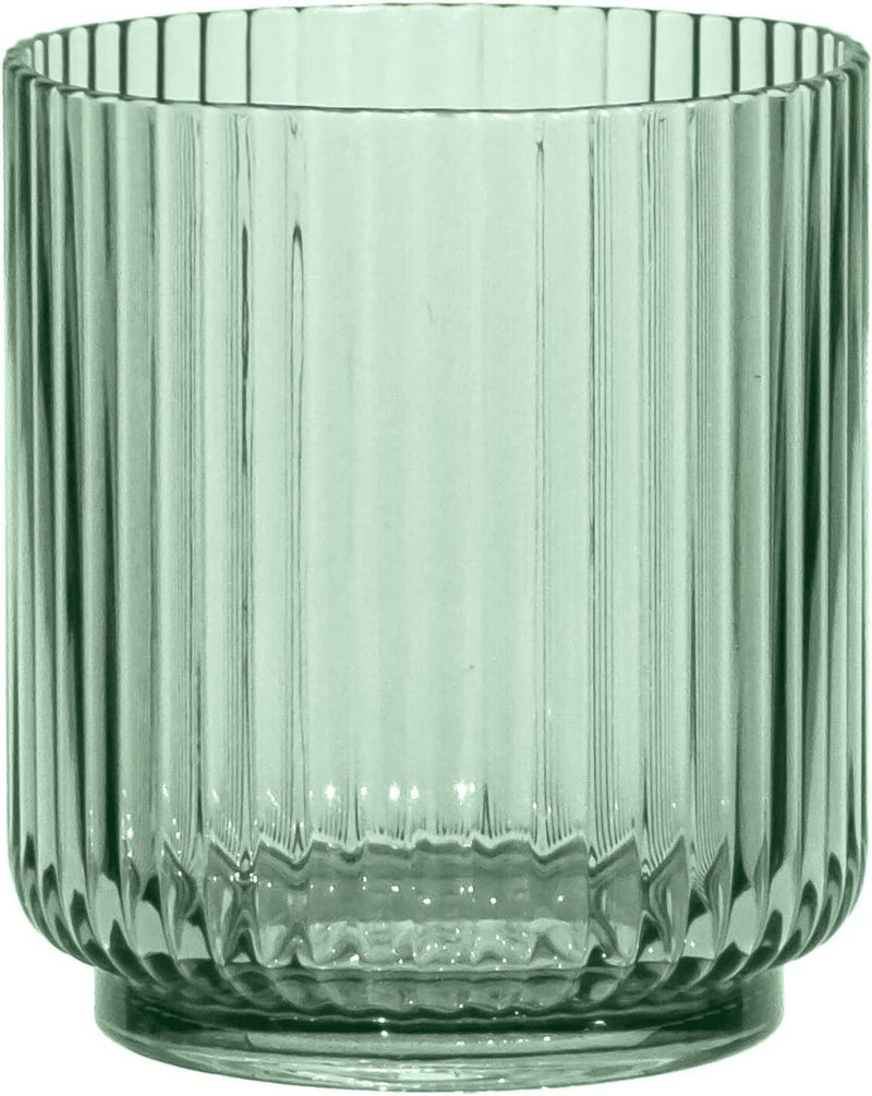 Close-up of TarHong Mesa DOF - Sage Green acrylic glass, mimicking real glass, perfect for safe, stylish outdoor entertaining.