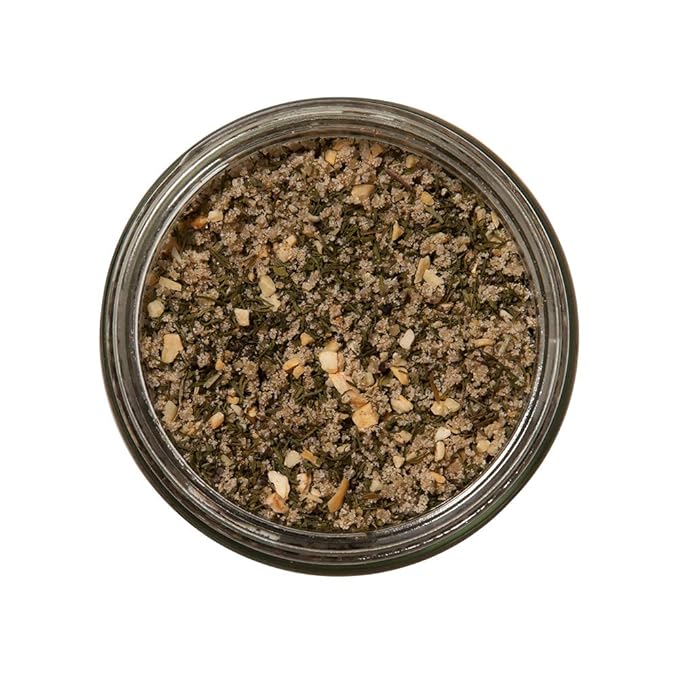 San Juan Island Sea Salt | Dill Pickle Salt in a glass jar, ideal for enhancing culinary creations with a tangy, dill-infused flavor. Perfect for gourmet cooking enthusiasts.