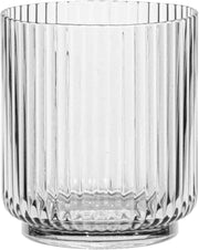 TarHong | Mesa DOF - Clear acrylic glass with a silver rim, shatterproof and scratch resistant, perfect for stylish and safe indoor or outdoor entertaining. Set of six.