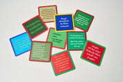 Drinks on Me - COASTER Xmas Punctuation features snarky holiday quips, ideal for adding humor and charm to home bars or gifting occasions.