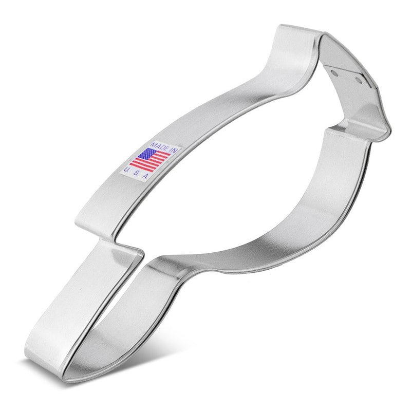 Ann Clark Cardinal fish-shaped cookie cutter, crafted for creative baking projects, enhancing holiday treats. Made in Vermont, ideal for Athens Cooks' premium bakeware collection.