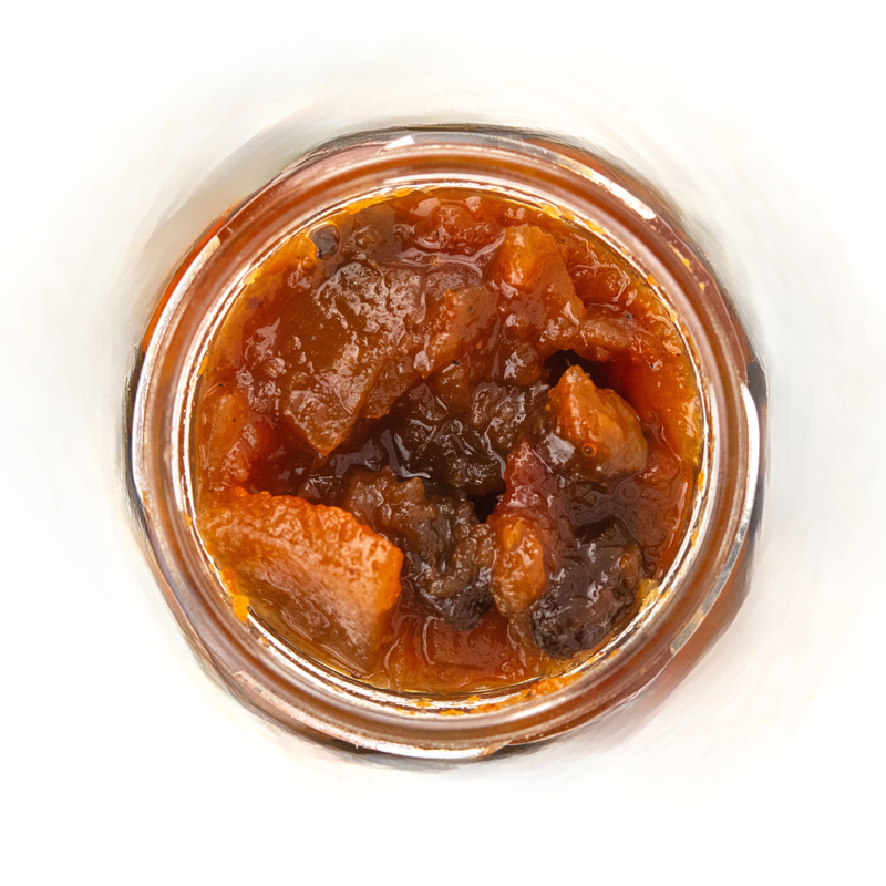 Beth's Farm Kitchen - Dutch Apple Sauce in a glass jar, showcasing chunky apple pieces in a syrupy base, highlighting artisanal, sugar-free preserves from Athens Cooks.