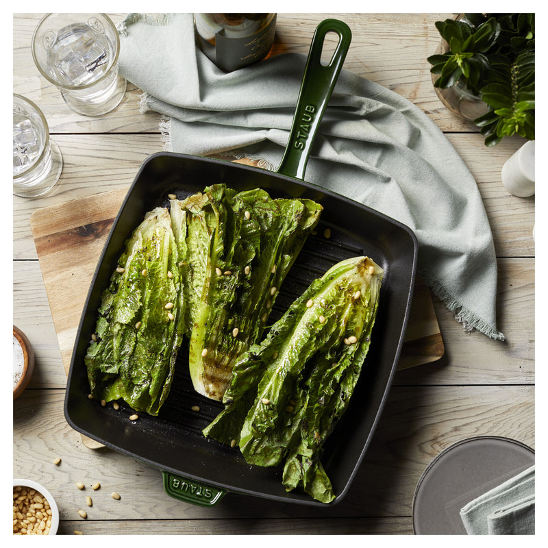 Staub | Cast Iron Square Grill Pan - Basil