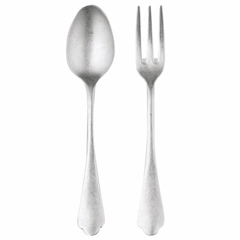 Mepra | Dolce Vita Serving Set Fork and Spoon, Pewter