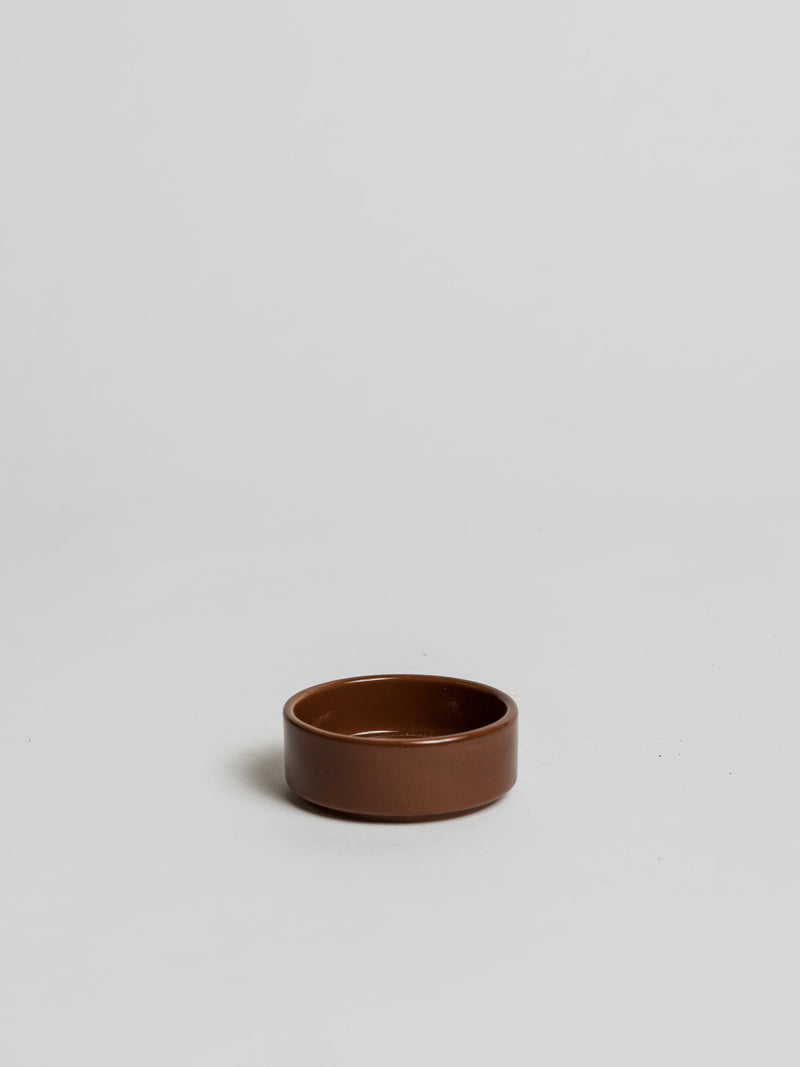 Bergs Potter | Hoff Glazed Collection - 3.1 in-8 cm Rusty Red Saucer, showcasing minimalist Scandinavian design with a hand-dipped glazed finish, perfect for elegant plant displays.