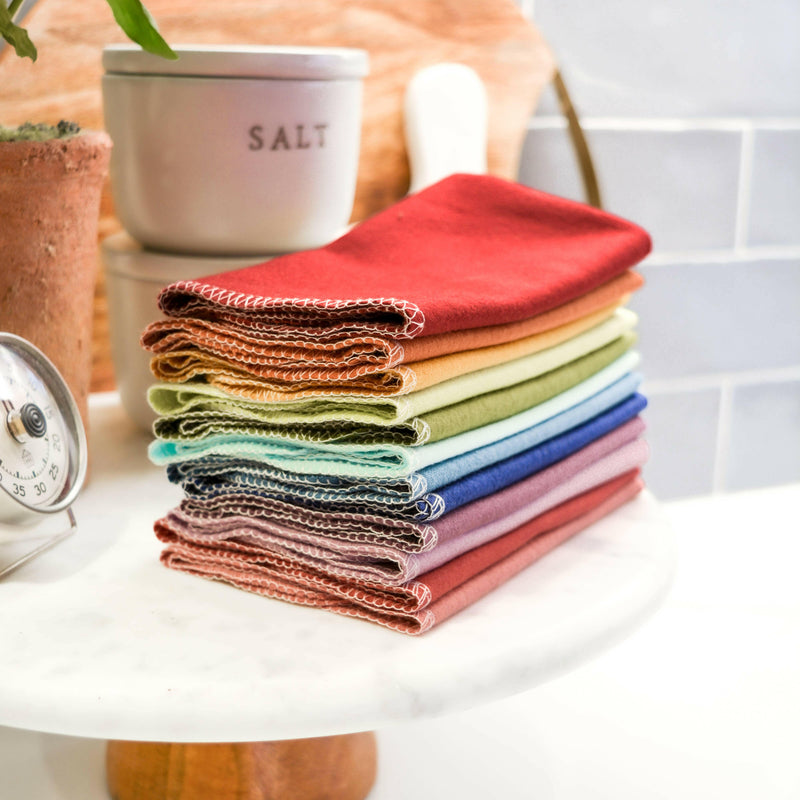 Marley's Monsters UNpaper® Towels - Earthy Rainbow 24-pack, eco-friendly reusable towels, ideal for sustainable kitchen use.
