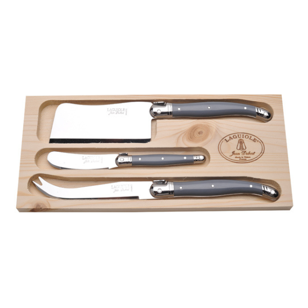 The French Farm - Jean Dubost 3pc Cheese Set in Gray