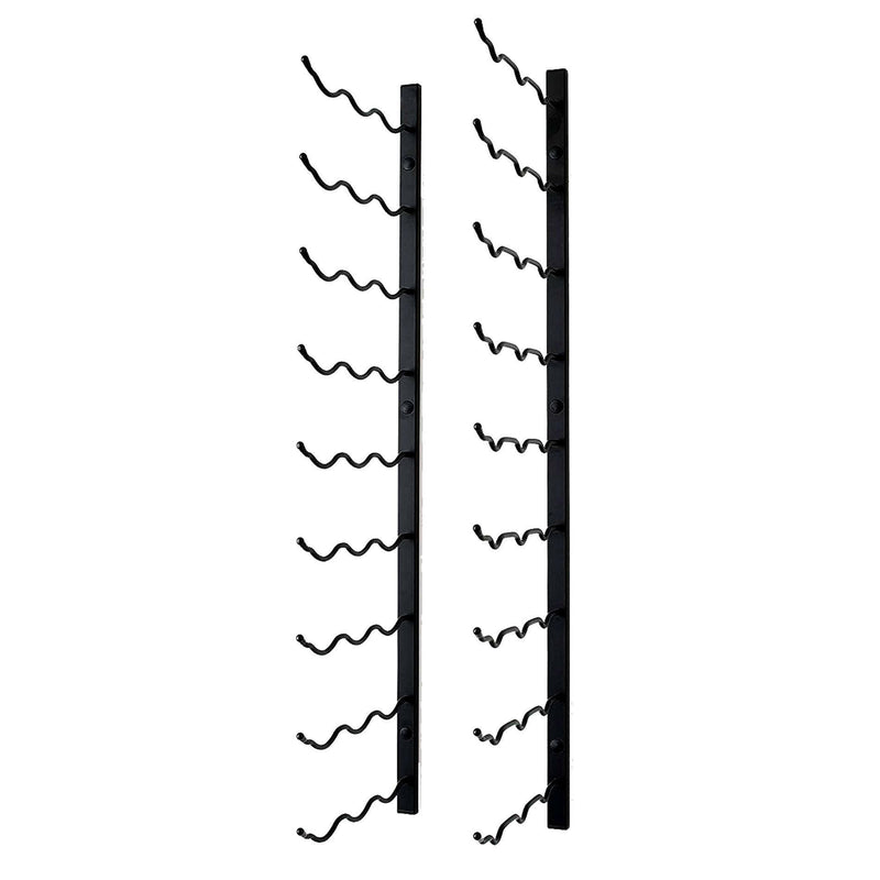 Mobili Rebecca - Wine Rack, Wall-mounted Black Metal Wine Cellar, 27 Bottles.