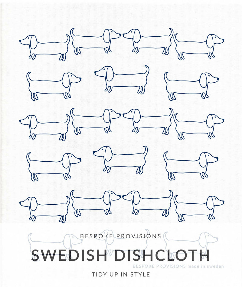 Bespoke Provisions - Dachshunds Swedish Dishcloth.