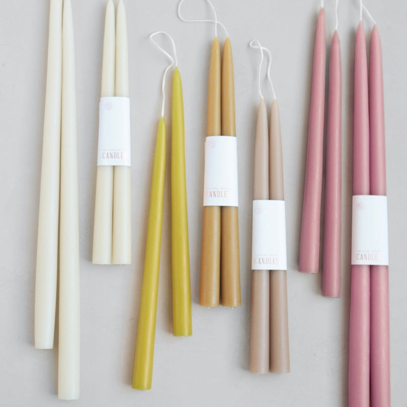 The Floral Society | Dipped Taper Candles, 12 Inches, Saffron