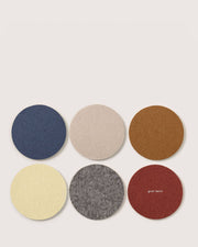 Graf Lantz - Bierfilzl Merino Wool Round Coaster Multi 6 Pack in Santa Fe, showcasing six durable, elegant coasters crafted from premium German Merino wool.
