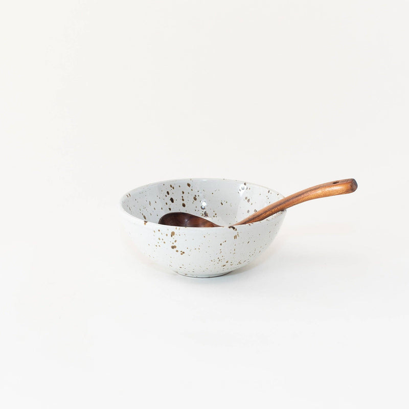 Sarah Kersten - Ramen Bowl: Winter Mesa with a wooden spoon, perfect for noodles, salads, or side dishes, highlighting its versatility and practicality.