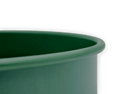 Great Jones | Patty Cake - Broccoli: A green baking bowl with a wavy, corrugated bottom, designed for easy release and even baking results.