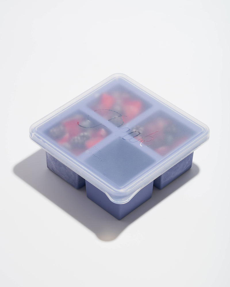 W&P | Cup Cube Silicone Food Storage Meal Prep: Blue / 6 Cube