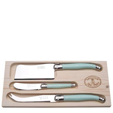 The French Farm | Jean Dubost 3pc Cheese Set in Turquoise
