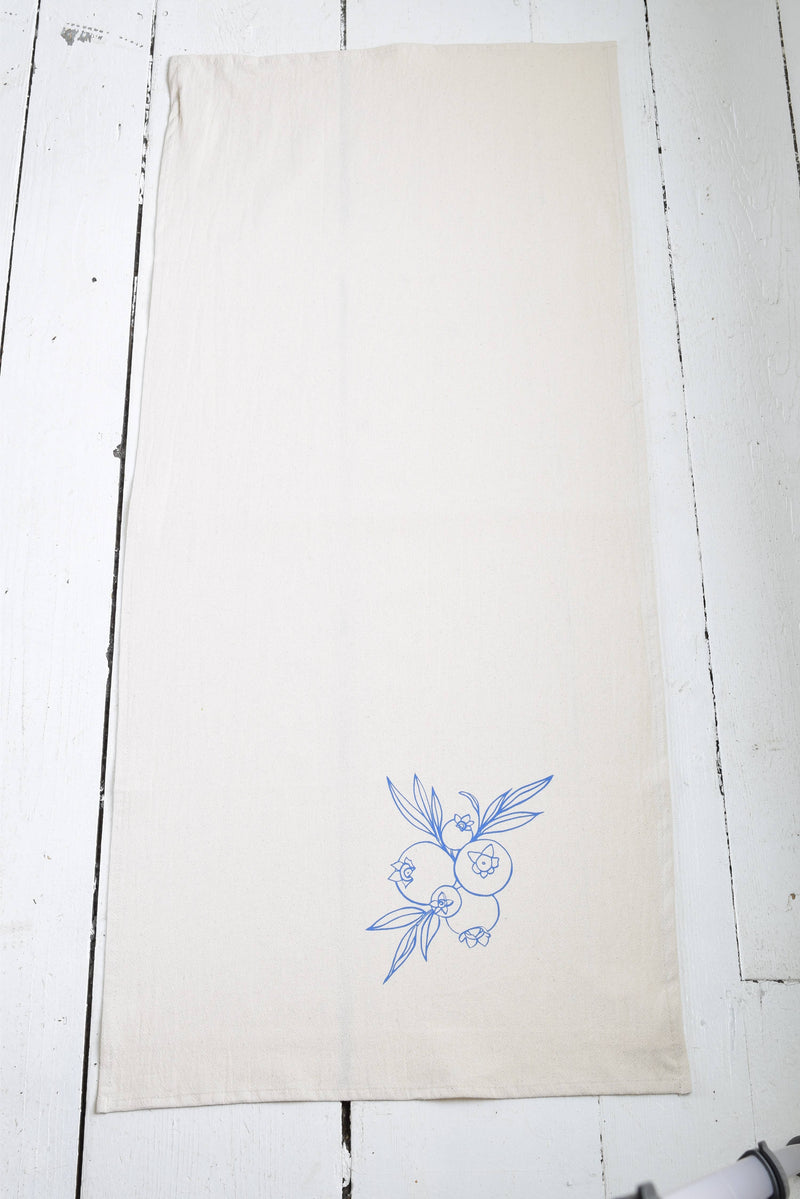 Hearth and Harrow | Wild Blueberry Tea Towel - Organic Cotton - Maine - Fruit