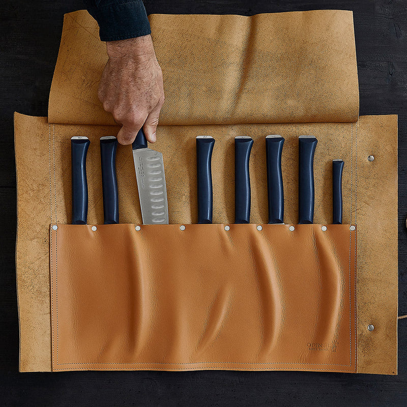 Opinel | 8 Slot Chef Knife Carrier, Leather