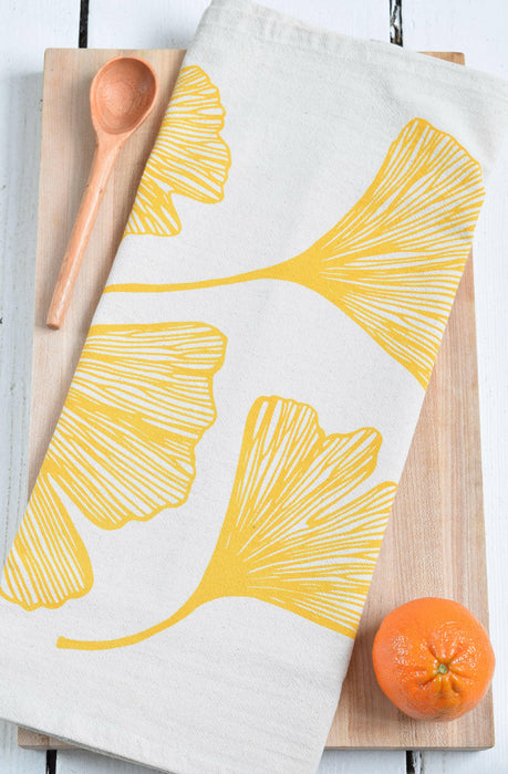 Hearth and Harrow | Ginkgo Leaf Tea Towel.