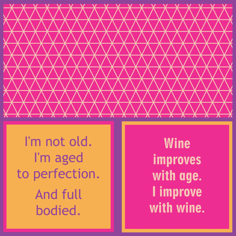 Drinks on Me | Wine Improves with Age, Cocktail Napkin