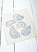 Hearth and Harrow - Oyster Tea Towel in Grey - Organic Cotton - Sea Shell Print.