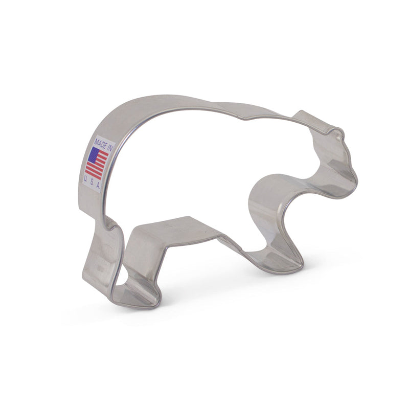 Ann Clark | Cookie Cutters - Mountain Bear: A bear-shaped cookie cutter, ideal for creative baking projects, reflecting high-quality craftsmanship from America's leading manufacturer.