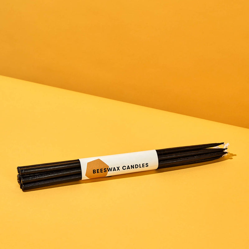 54 Celsius | Thin 100% Pure Black Beeswax Candles