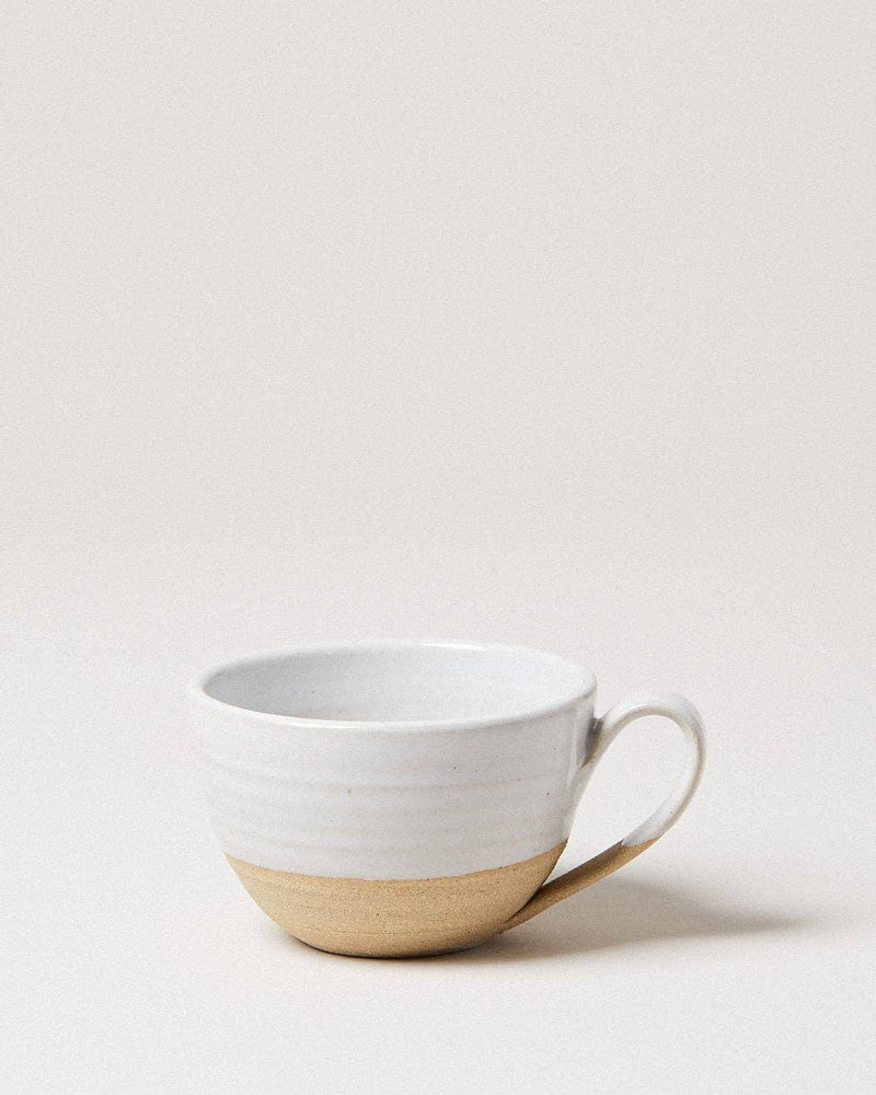 Farmhouse Pottery - Pantry Mug: Large, featuring a two-tone ceramic design with a smooth white glaze and natural clay base, ideal for versatile kitchen use.