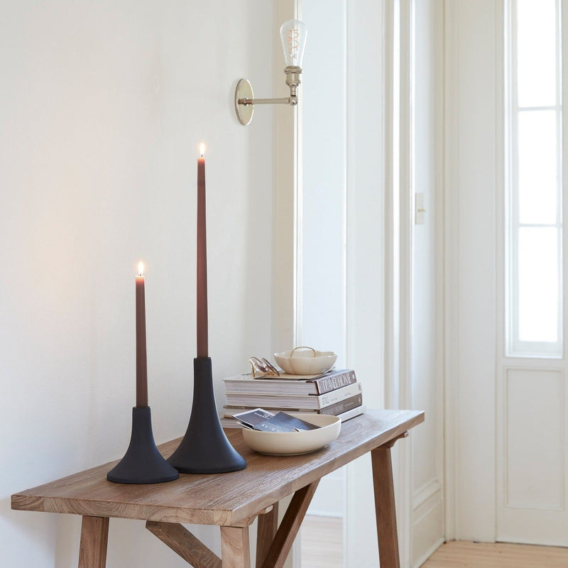 The Floral Society | Dipped Taper Candles, 18 Inches Greige