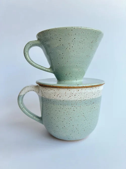 RachaelPots | Coffee Pour Over Cone W/Handle, Pink