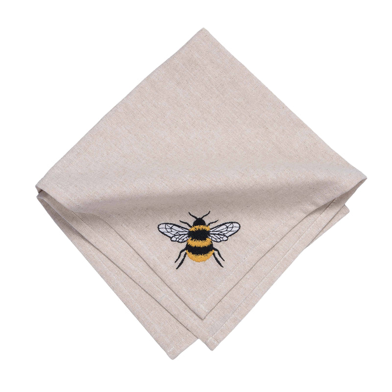 Hearth and Harrow | Organic Cotton Honeybee Napkins - Yellow - Bees