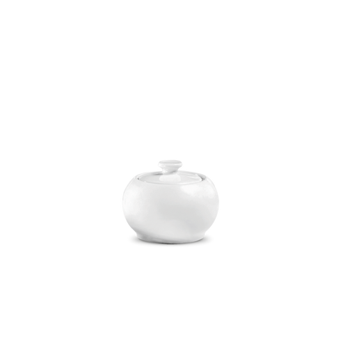 Pillivuyt | Sancerre Covered Sugar Bowl, featuring a sleek, white porcelain design, ideal for elevating everyday tablescapes. Perfect for adding elegance to any kitchen setting.