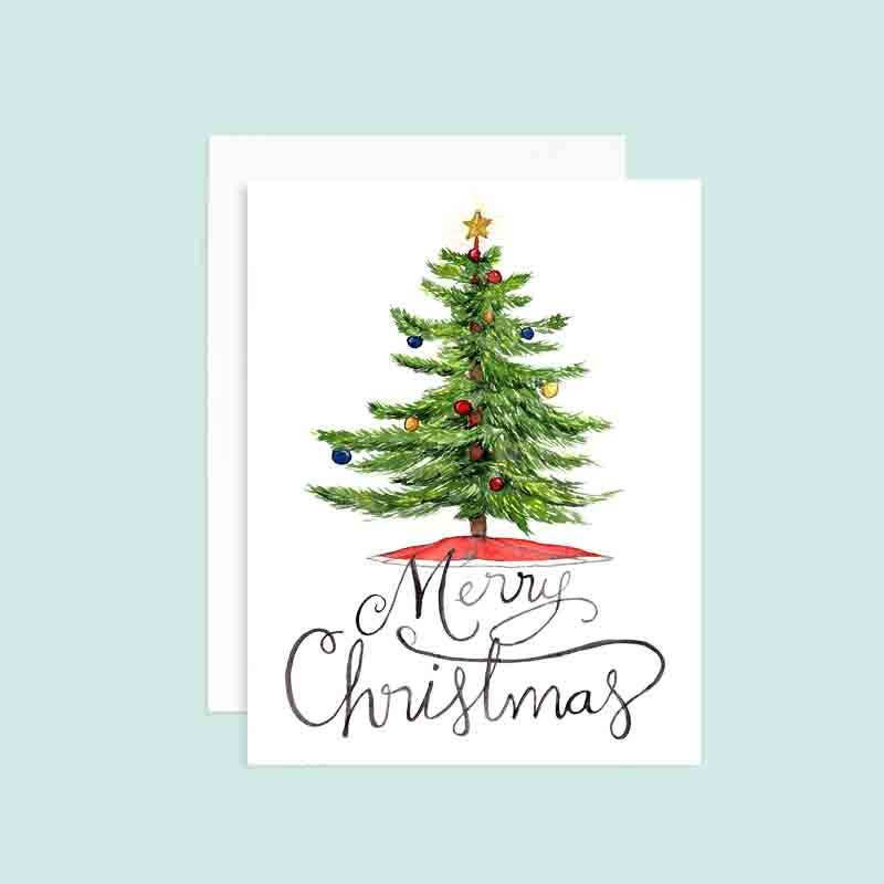 Grace Langdon Art | Merry Christmas Tree Card
