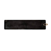Couleur Nature - Pepe Marble Cheese Board, Large Black; a sleek, narrow serving board with leather-loop hanger, perfect for showcasing cheeses at intimate gatherings.