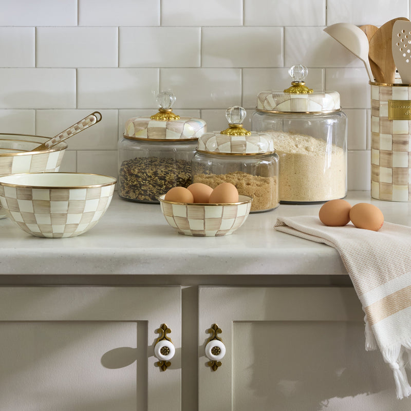 MacKenzie Childs | Mocha Check Butter Box