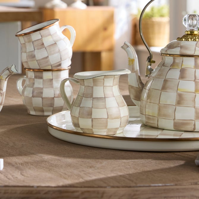 MacKenzie-Childs | Mocha Check Creamer