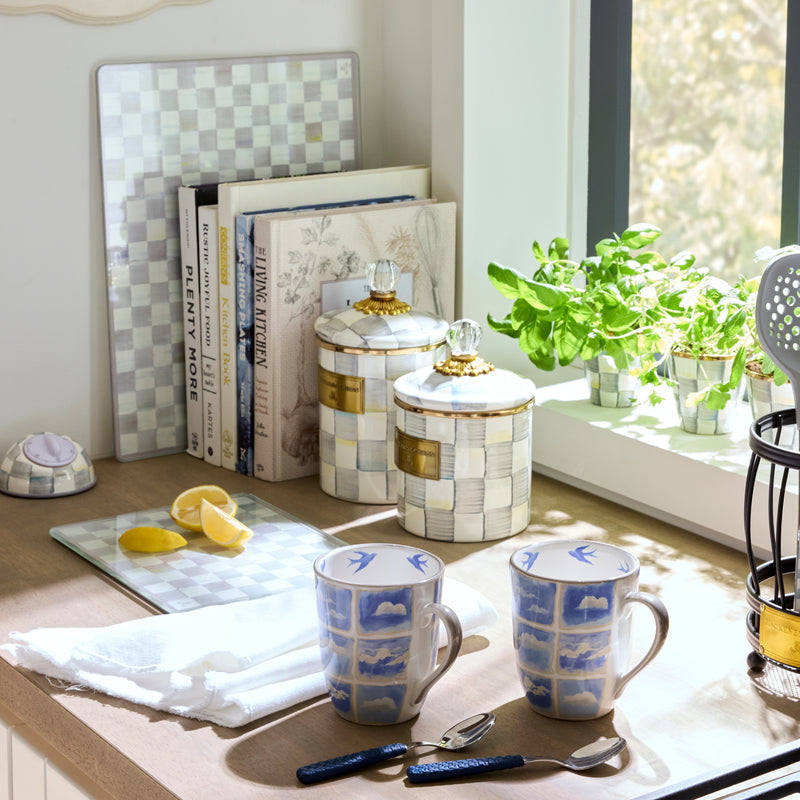 MacKenzie Childs | Sterling Check Medium Canister