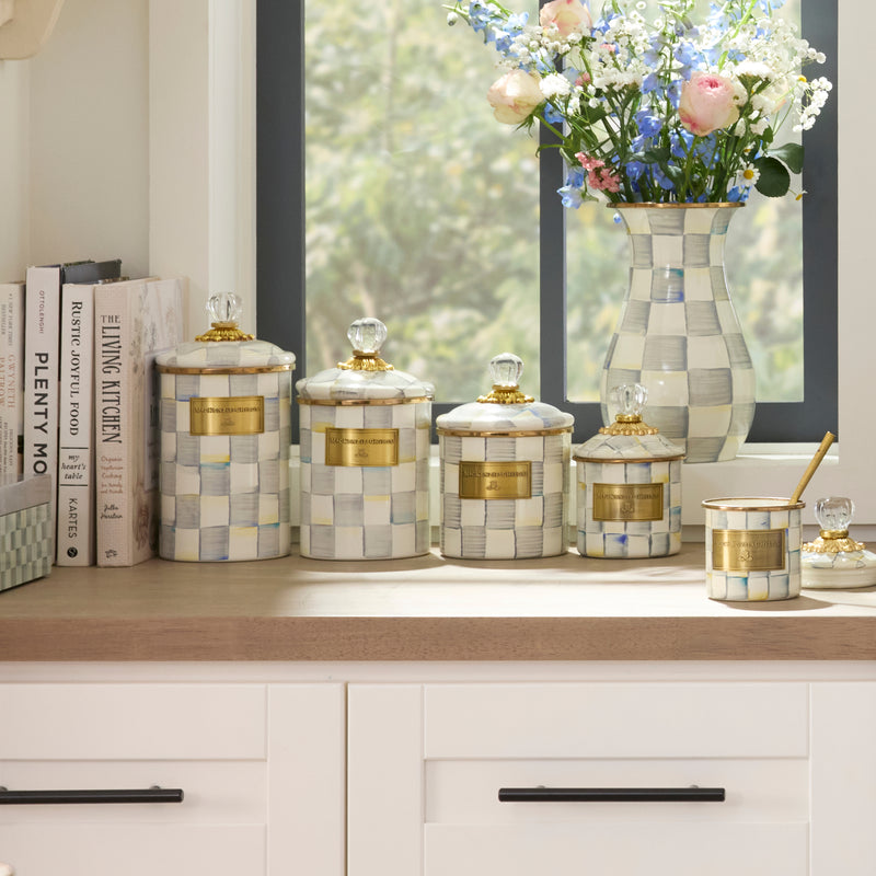 MacKenzie Childs | Sterling Check Medium Canister