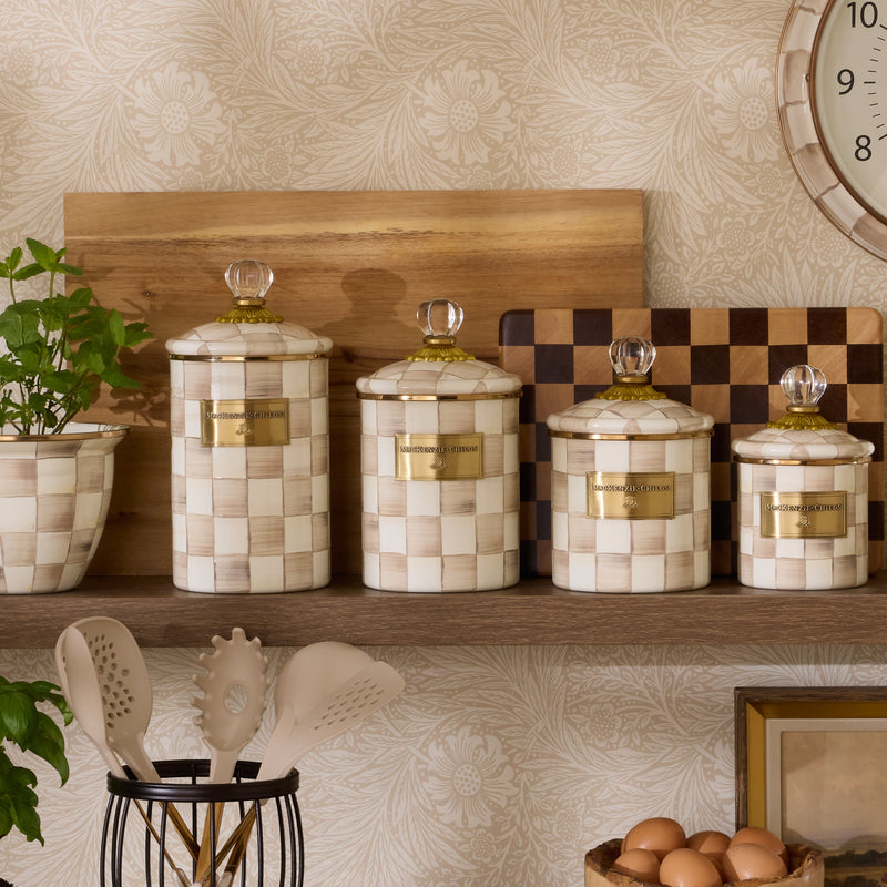MacKenzie Childs | Mocha Check Medium Canister