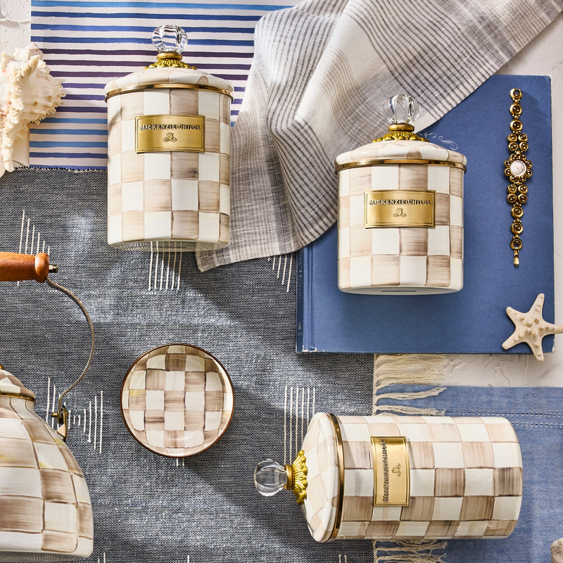 MacKenzie Childs | Mocha Check Medium Canister