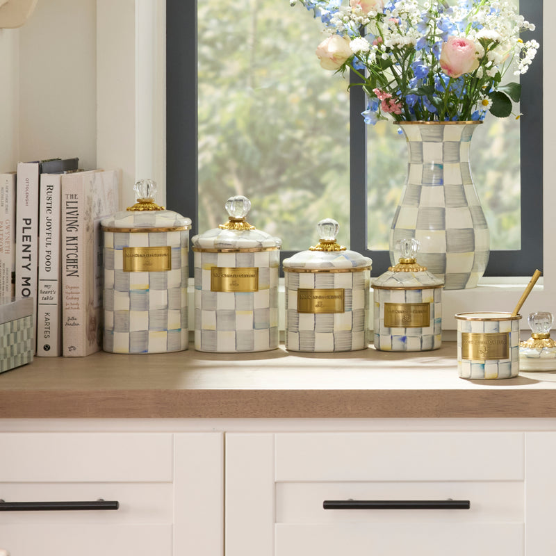 MacKenzie Childs | Sterling Check Large Canister