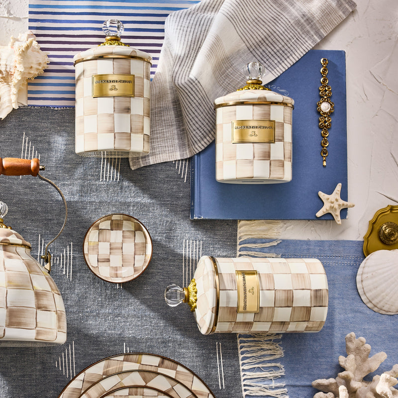 MacKenzie Childs | Mocha Check Large Canister