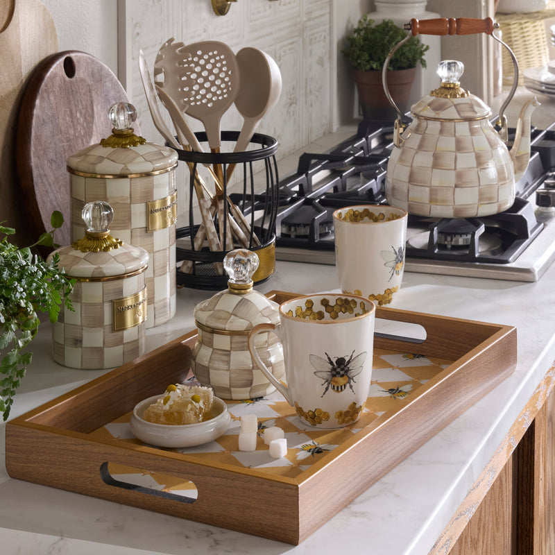 MacKenzie Childs | Mocha Check Large Canister